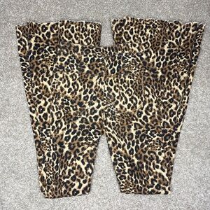 Forever 21 Leopard Print Flare Jeans